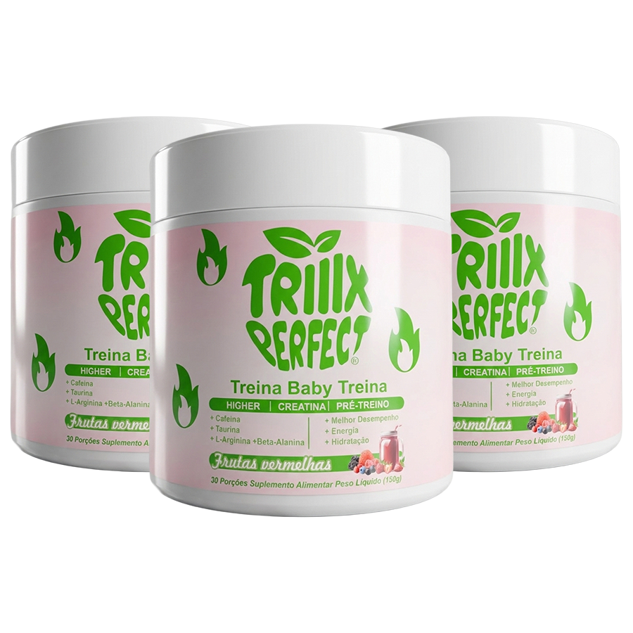 Treina Baby Treina - Creatina Saborizada Feminina 3 em 1