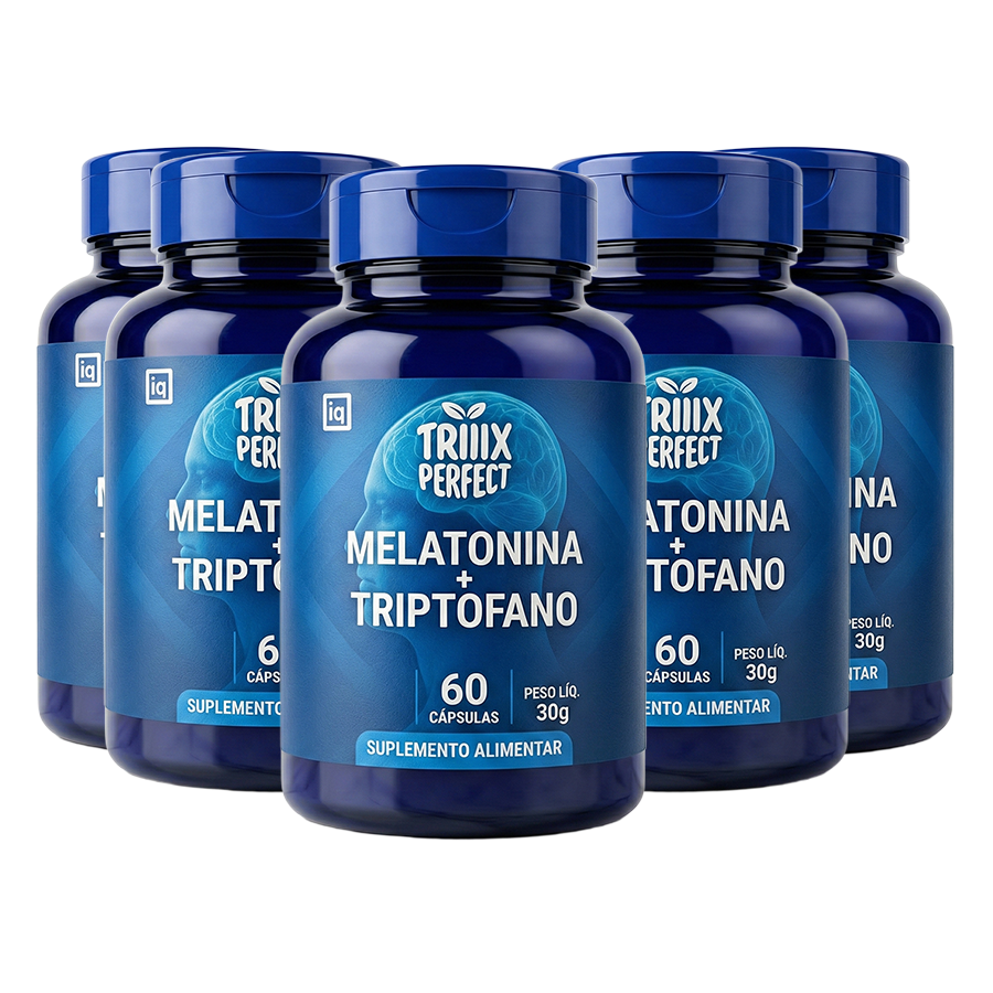 Triiix Melatonina + Triptofano – Sono Profundo, Relaxamento