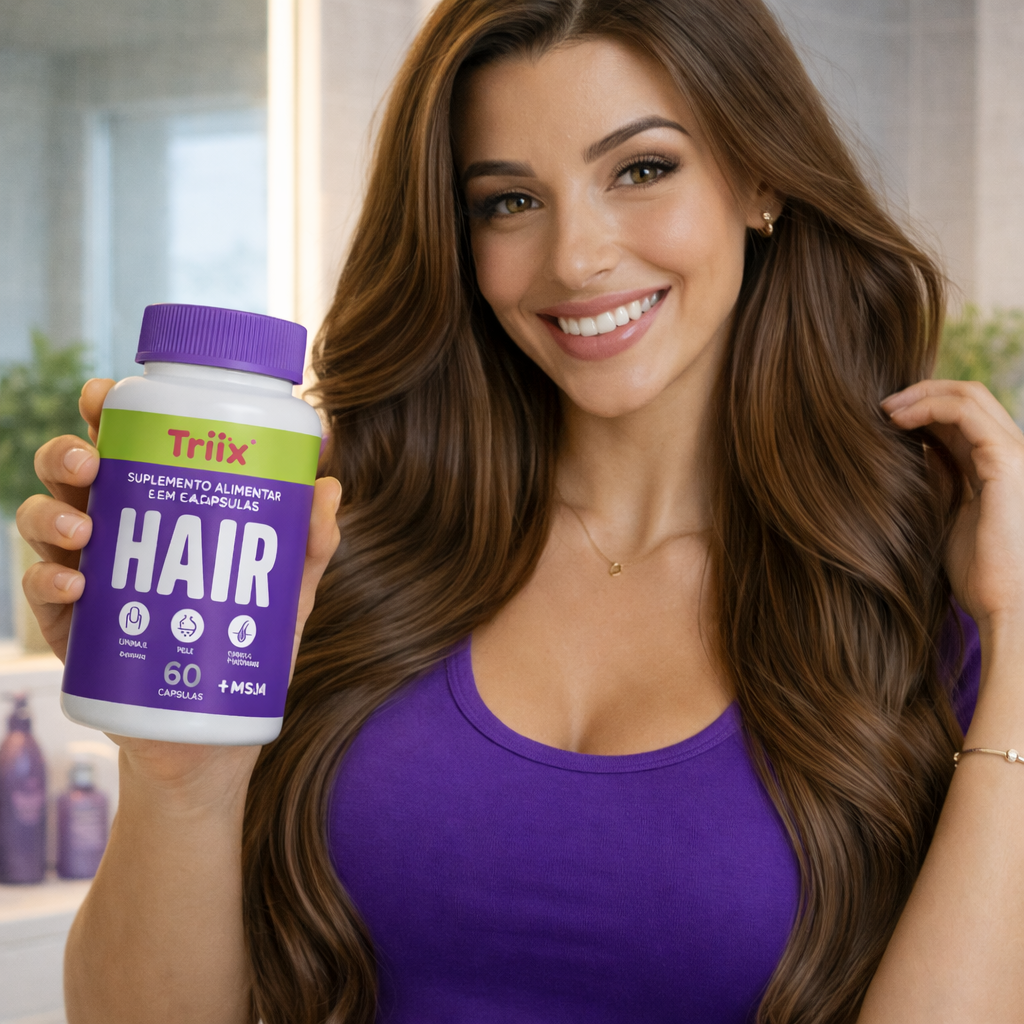 Triiix Hair - 15 Ativos Premium a Vitaminha Capilar da Triiix
