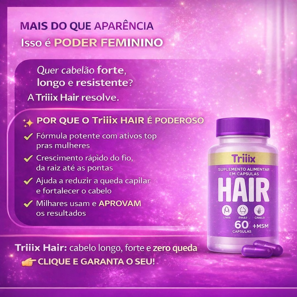 Triiix Hair Tecnologia RFB-3D / 15 Ativos para sua Reconstrução Capilar