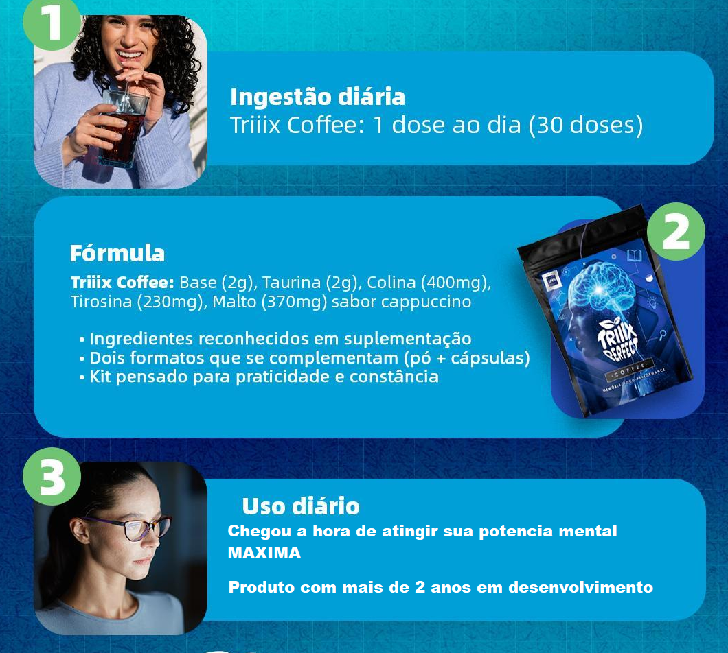 Triiix Coffee – Energia, Foco Extremo e Alta Performance