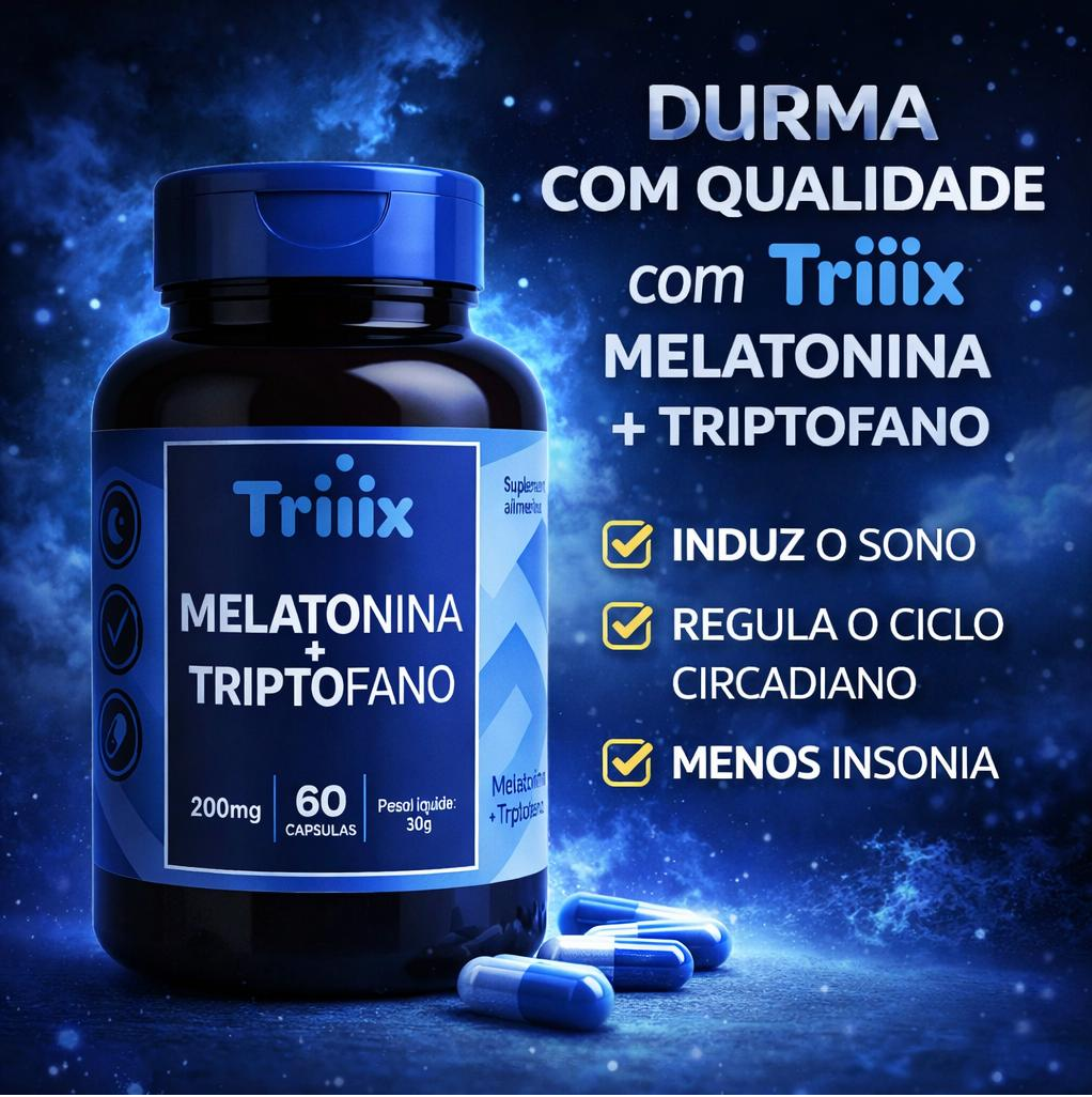 Melatonina + Triptofano da Triiix – Sono Profundo, Relaxamento