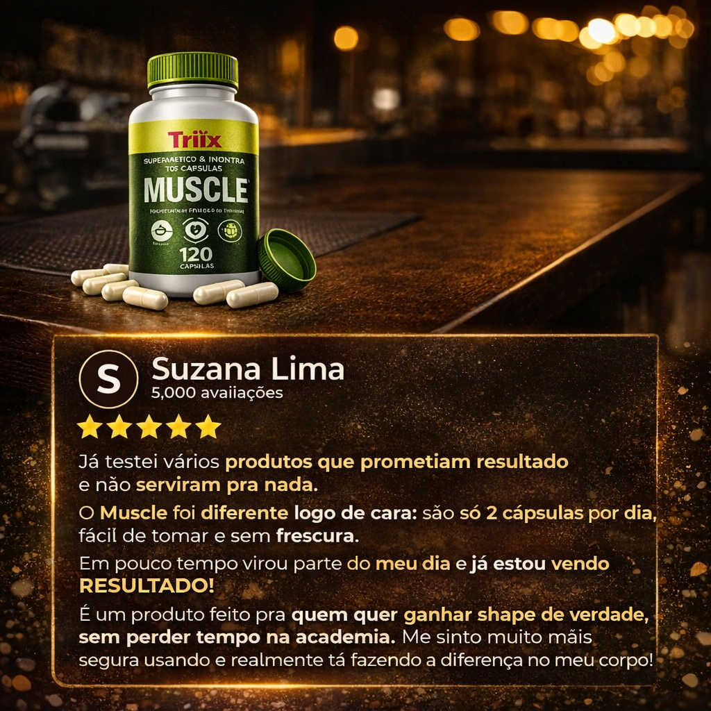 Muscle da Triiix Com Aminoácidos + Bcaa concentrado 120 capsulas