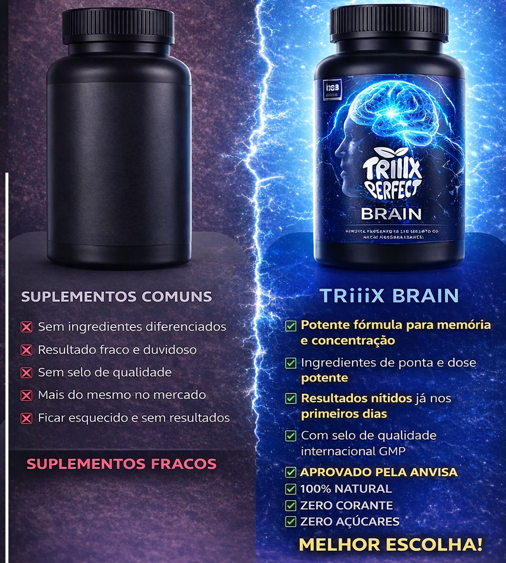 Triiix Brain – Foco, Concentração e Clareza Mental