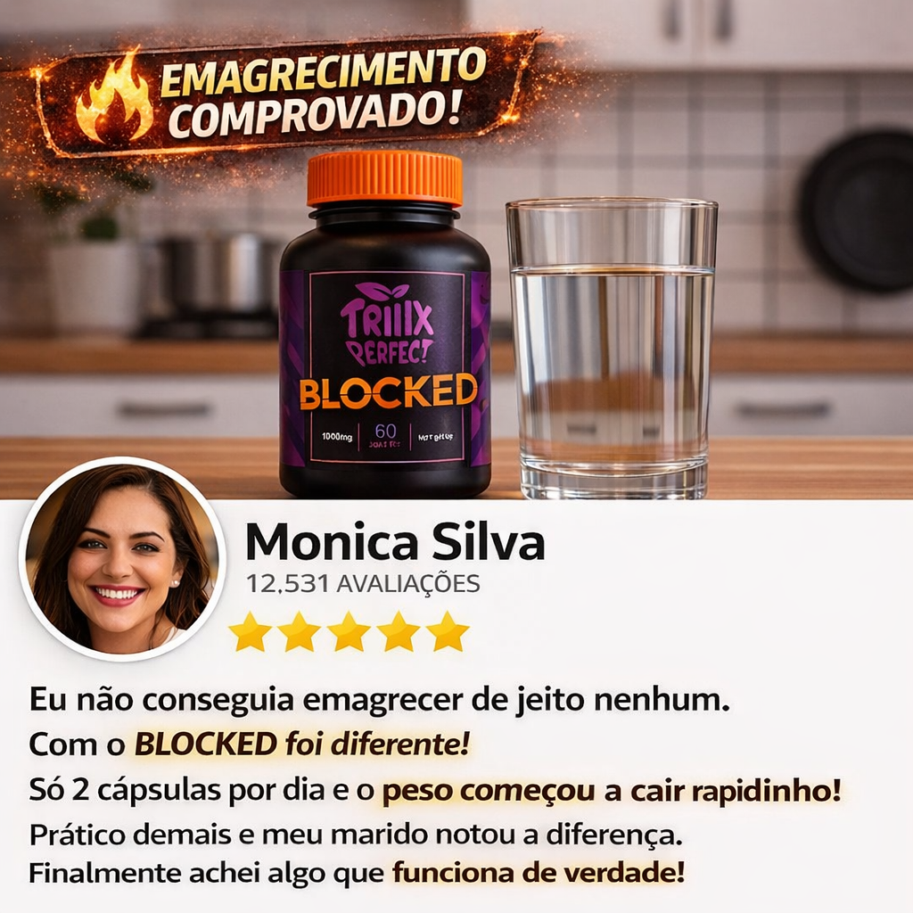 Triiix Blocked – Inibidor de Apetite e Emagrecedor Natural