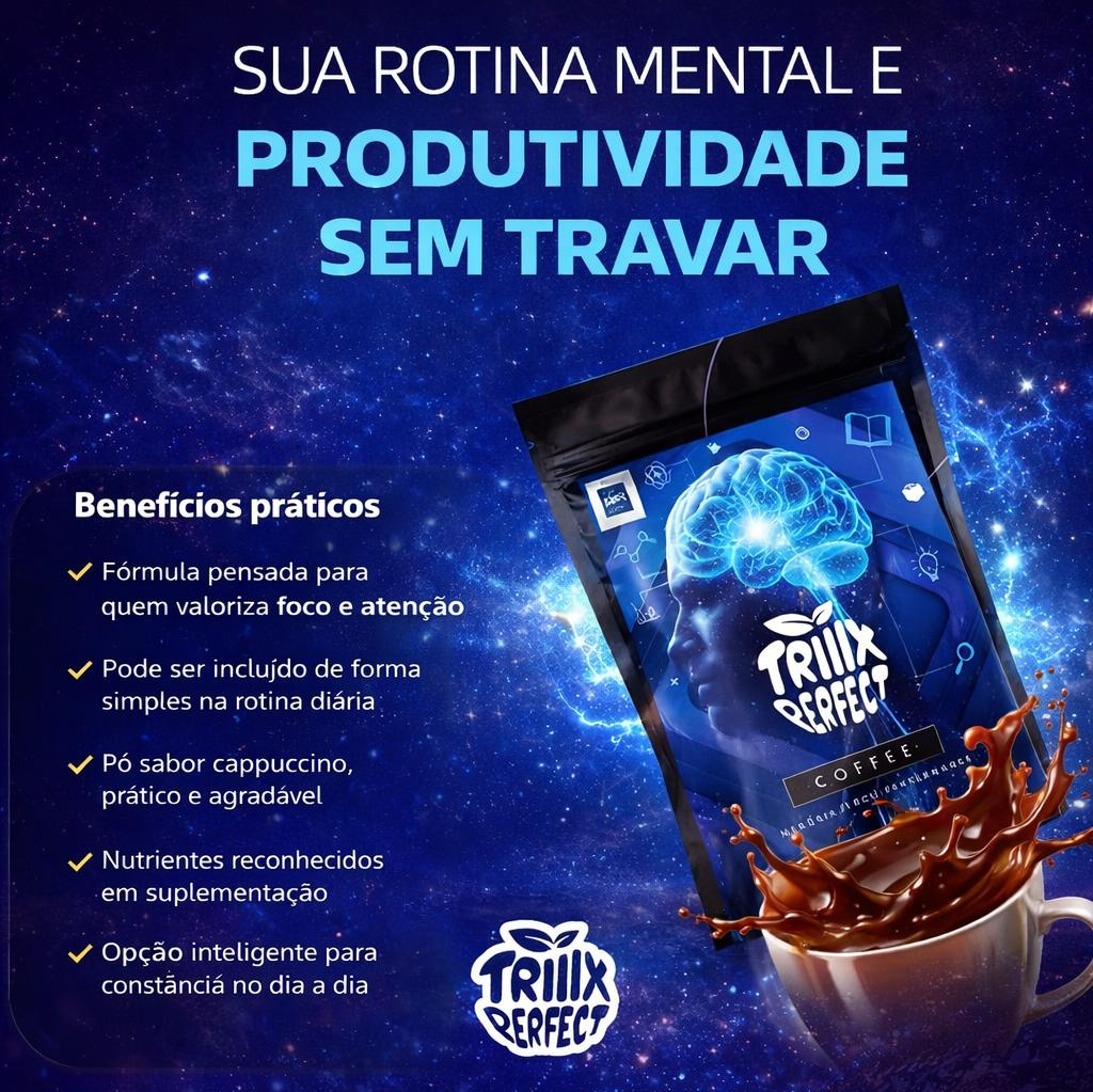 Triiix Coffee – Energia, Foco Extremo e Alta Performance