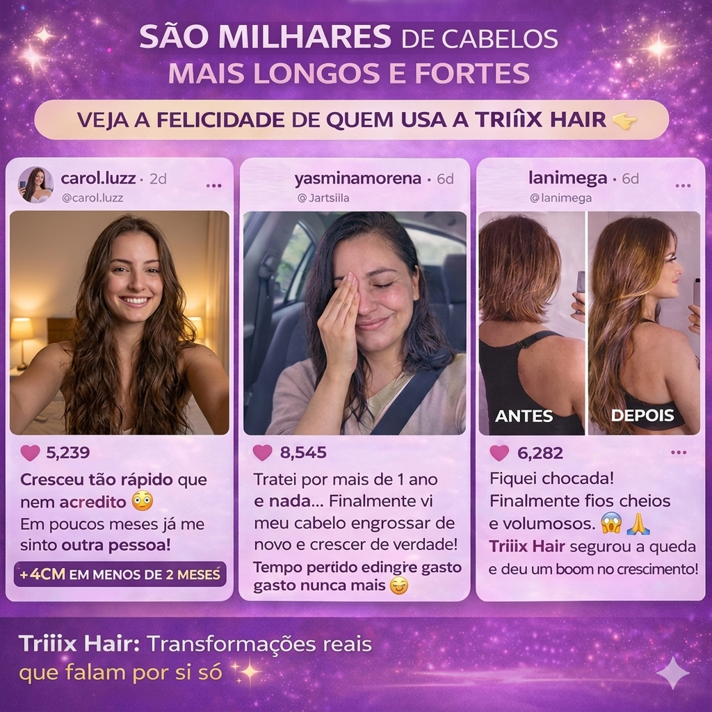 Triiix Hair Tecnologia RFB-3D / 15 Ativos para sua Reconstrução Capilar