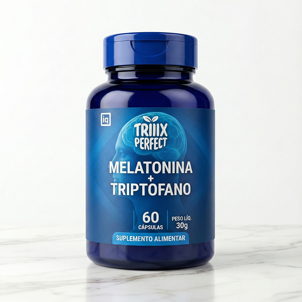 Triiix Melatonina + Triptofano – Sono Profundo, Relaxamento