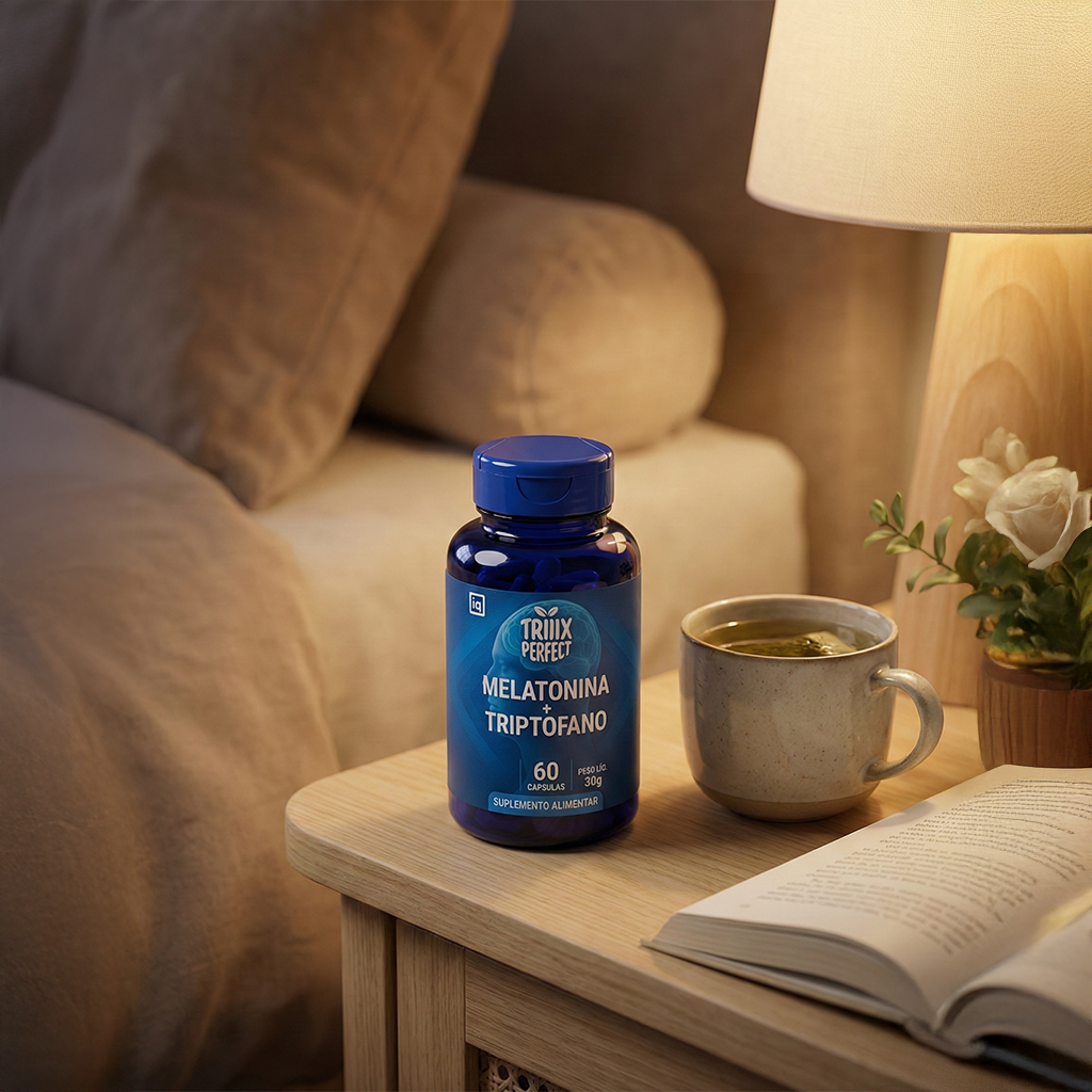 Triiix Melatonina + Triptofano – Sono Profundo, Relaxamento