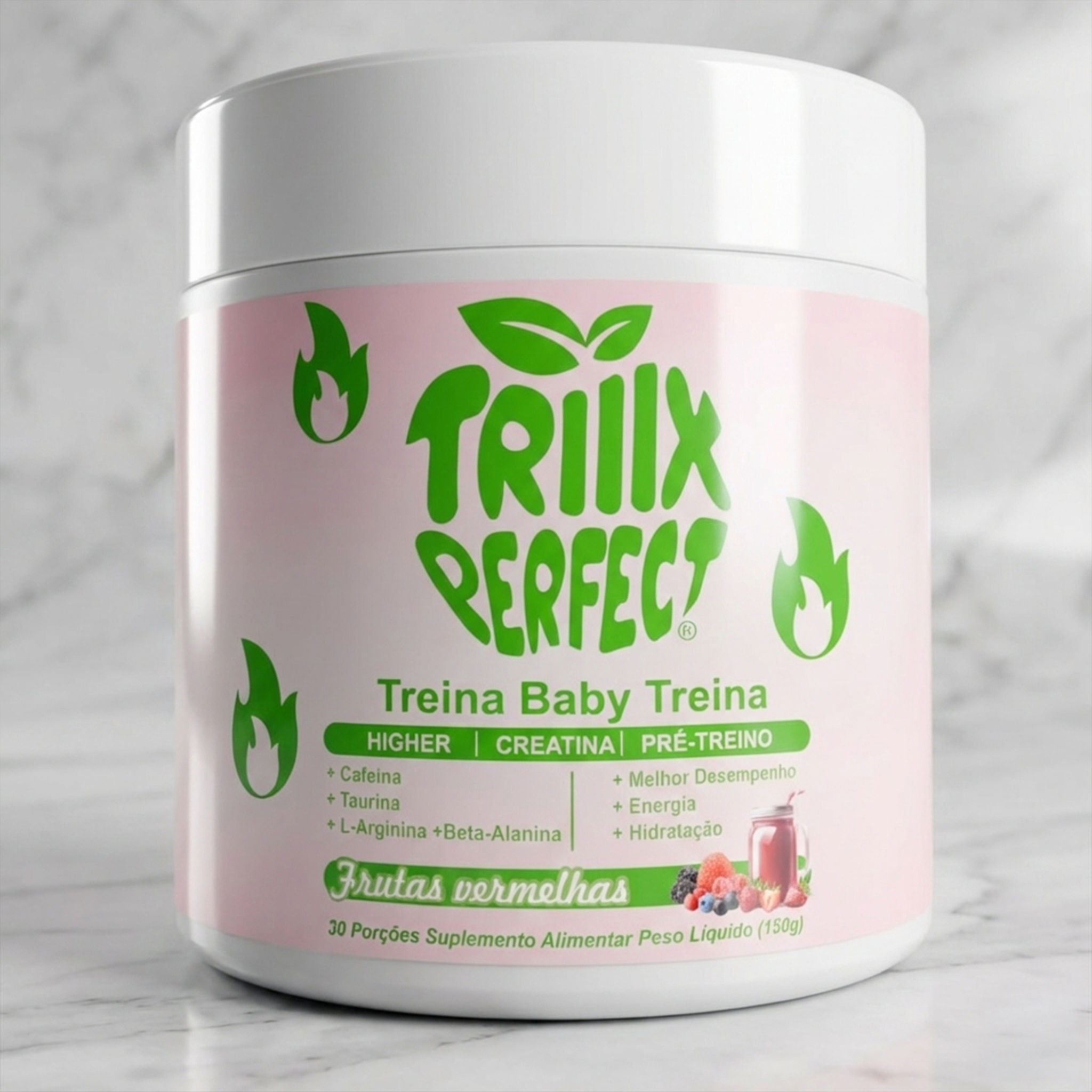 Treina Baby Treina - Creatina Saborizada Feminina 3 em 1